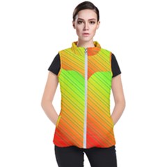 Orange Green Gradient Hunter Women s Puffer Vest