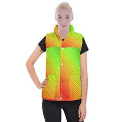 Orange Green Gradient Hunter Women s Button Up Vest