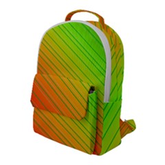 Orange Green Gradient Hunter Flap Pocket Backpack (large) by Dutashop