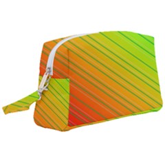 Orange Green Gradient Hunter Wristlet Pouch Bag (large)