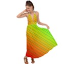 Orange Green Gradient Hunter Backless Maxi Beach Dress View1