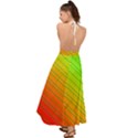 Orange Green Gradient Hunter Backless Maxi Beach Dress View2