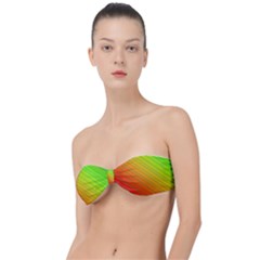 Orange Green Gradient Hunter Classic Bandeau Bikini Top  by Dutashop