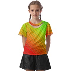 Orange Green Gradient Hunter Kids  Front Cut T-shirt by Dutashop