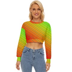 Orange Green Gradient Hunter Lightweight Long Sleeve Sweatshirt