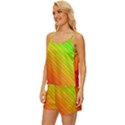 Orange Green Gradient Hunter Satin Pajama Short Set View2