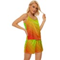 Orange Green Gradient Hunter Satin Pajama Short Set View3