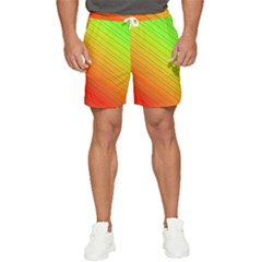 Orange Green Gradient Hunter Men s Runner Shorts