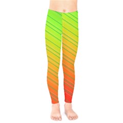 Orange Green Gradient Hunter Kids  Classic Winter Leggings