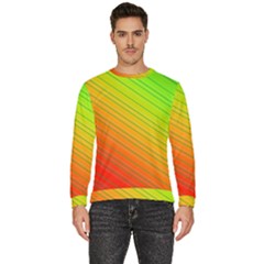 Orange Green Gradient Hunter Men s Fleece Sweatshirt