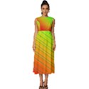 Orange Green Gradient Hunter Sleeveless Round Neck Midi Dress View1