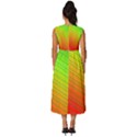 Orange Green Gradient Hunter Sleeveless Round Neck Midi Dress View4