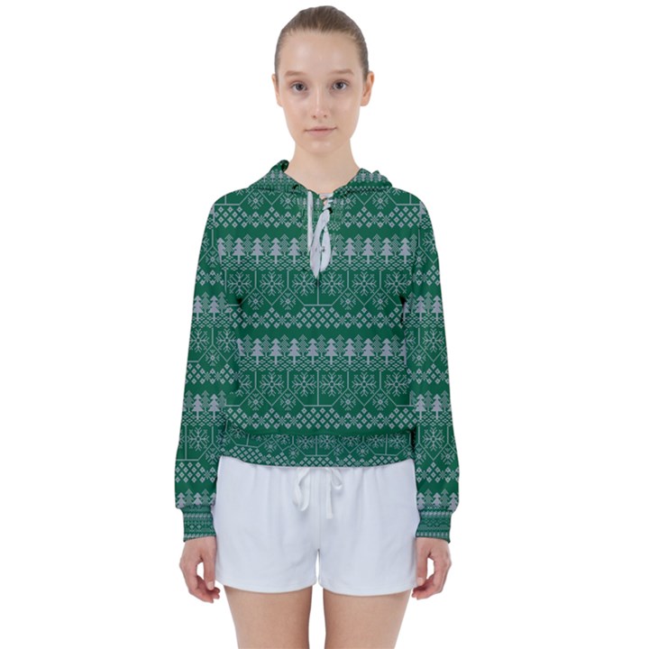 Christmas Knit Digital Women s Tie Up Sweat