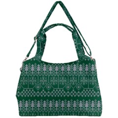 Christmas Knit Digital Double Compartment Shoulder Bag