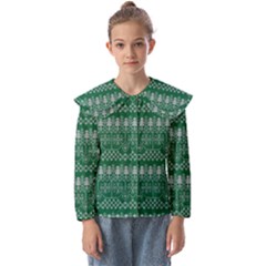 Christmas Knit Digital Kids  Peter Pan Collar Blouse