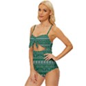 Christmas Knit Digital Knot Front One-Piece Swimsuit View2