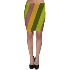 Autumn Harmony Geometric Style Print  Bodycon Skirt