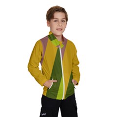 Autumn Harmony Geometric Style Print  Kids  Windbreaker