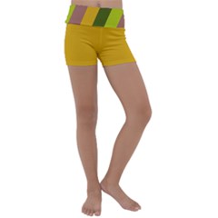 Autumn Harmony Geometric Style Print  Kids  Lightweight Velour Yoga Shorts by dflcprintsclothing