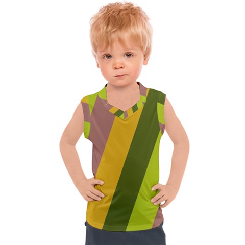 Autumn Harmony Geometric Style Print  Kids  Sport Tank Top by dflcprintsclothing