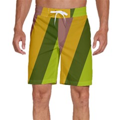 Autumn Harmony Geometric Style Print  Men s Beach Shorts by dflcprintsclothing