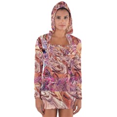 Blend  Long Sleeve Hooded T-shirt by kaleidomarblingart