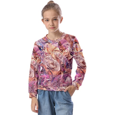 Blend  Kids  Long Sleeve T-shirt With Frill  by kaleidomarblingart