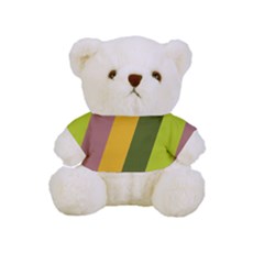 Autmn Stripes Colors Geometric Print Design Full Print Cuddly Teddy Bear by dflcprintsclothing