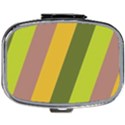 Autmn Stripes Colors Geometric Print Design Mini Square Pill Box View1