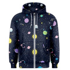 Aesthetic Outer Space Cartoon Art Men s Zipper Hoodie