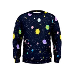 Aesthetic Outer Space Cartoon Art Kids  Sweatshirt