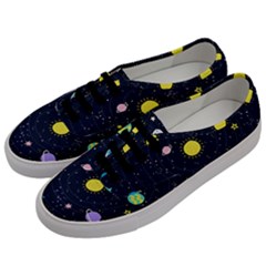 Aesthetic Outer Space Cartoon Art Men s Classic Low Top Sneakers by Bedest