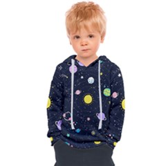 Aesthetic Outer Space Cartoon Art Kids  Overhead Hoodie