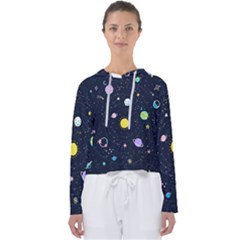 Aesthetic Outer Space Cartoon Art Women s Slouchy Sweat