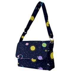 Aesthetic Outer Space Cartoon Art Full Print Messenger Bag (s) by Bedest