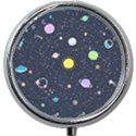 Aesthetic Outer Space Cartoon Art Mini Round Pill Box View1