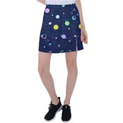 Aesthetic Outer Space Cartoon Art Tennis Skirt by Bedest