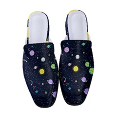 Aesthetic Outer Space Cartoon Art Women s Classic Backless Heels by Bedest