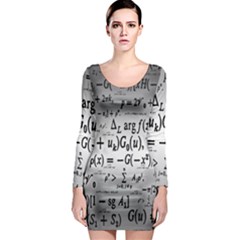 Math Formula Long Sleeve Bodycon Dress by Bedest