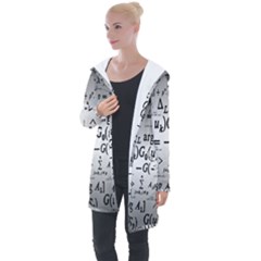 Math Formula Longline Hooded Cardigan by Bedest