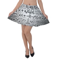 Math Formula Velvet Skater Skirt