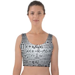 Math Formula Velvet Crop Top by Bedest