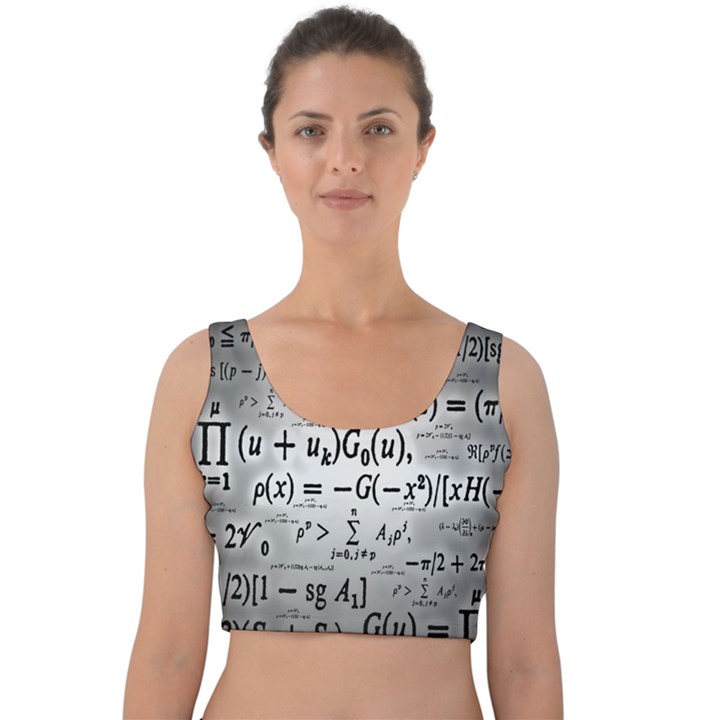 Math Formula Velvet Crop Top