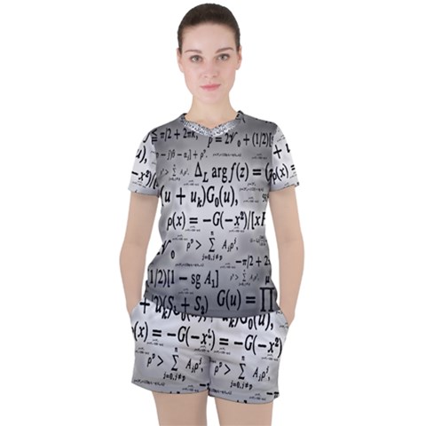 Math Formula Women s T-shirt And Shorts Set by Bedest