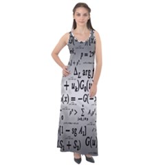 Math Formula Sleeveless Velour Maxi Dress by Bedest