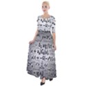 Math Formula Half Sleeves Maxi Dress View1