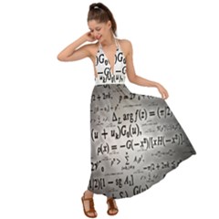 Math Formula Backless Maxi Beach Dress by Bedest