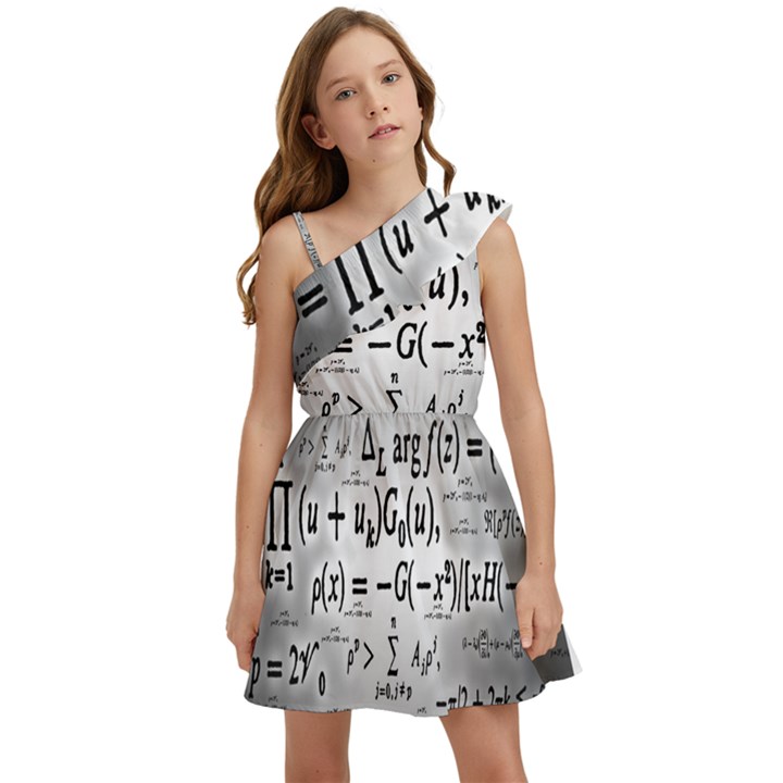 Math Formula Kids  One Shoulder Party Dress