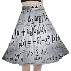 Math Formula A-line Full Circle Midi Skirt With Pocket