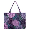 Purple Rose Retro Floral Flower Medium Tote Bag View1